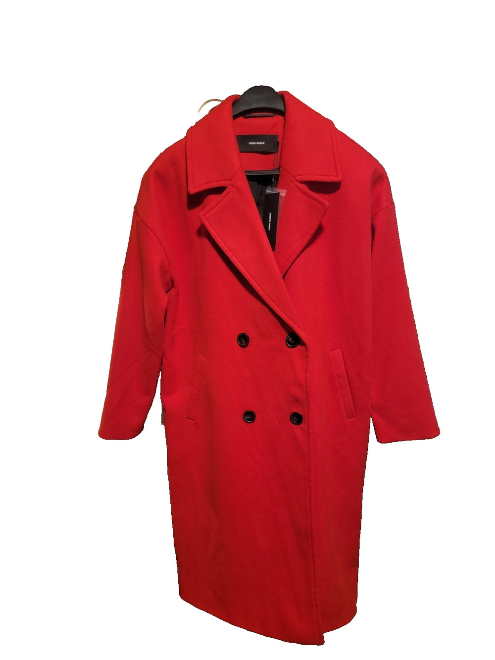 Vero Moda Monday Cala Long Red Womans Coat Size M